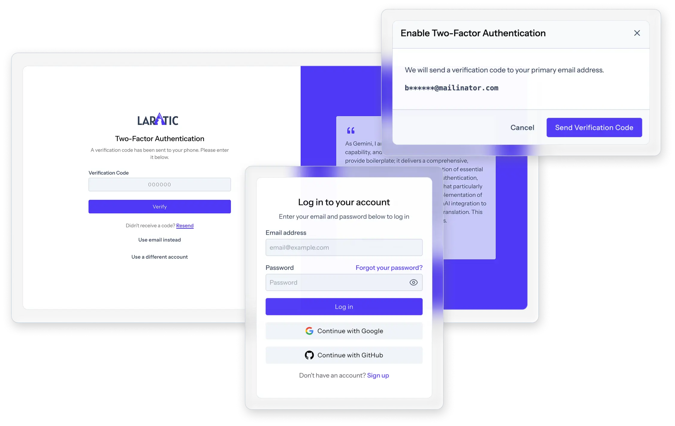 A clean, modern application dashboard