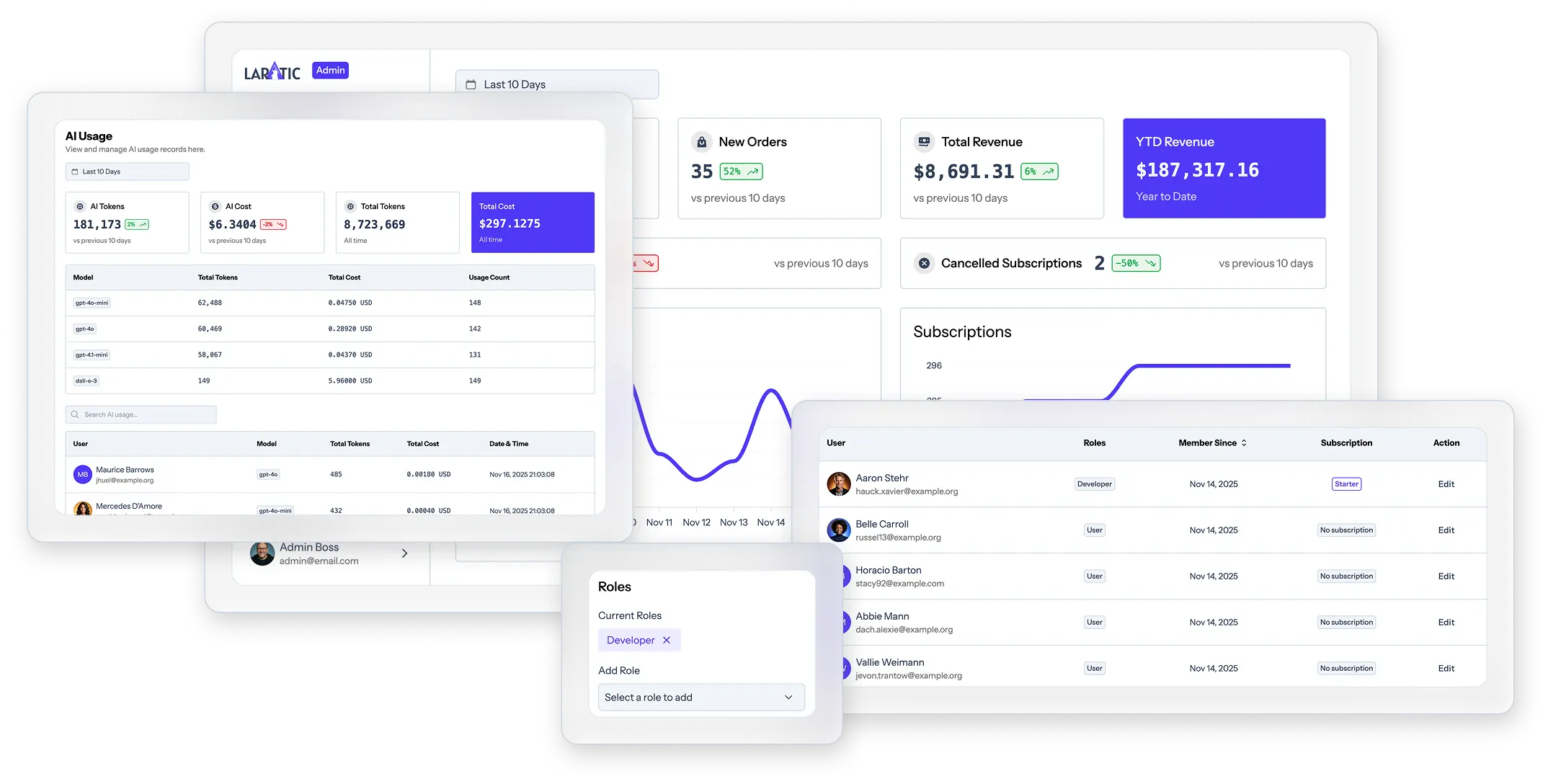 A clean, modern application dashboard
