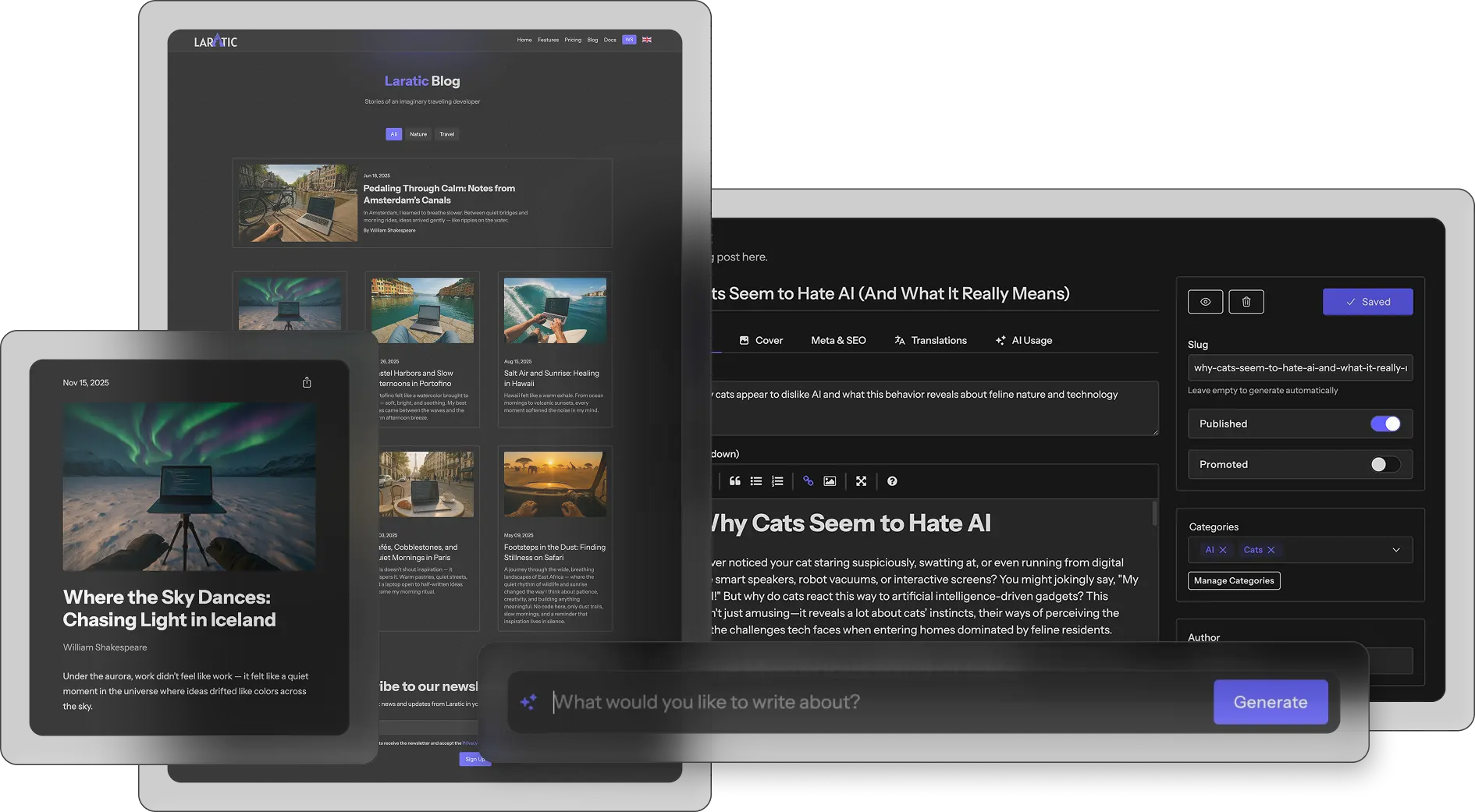 A clean, modern application dashboard