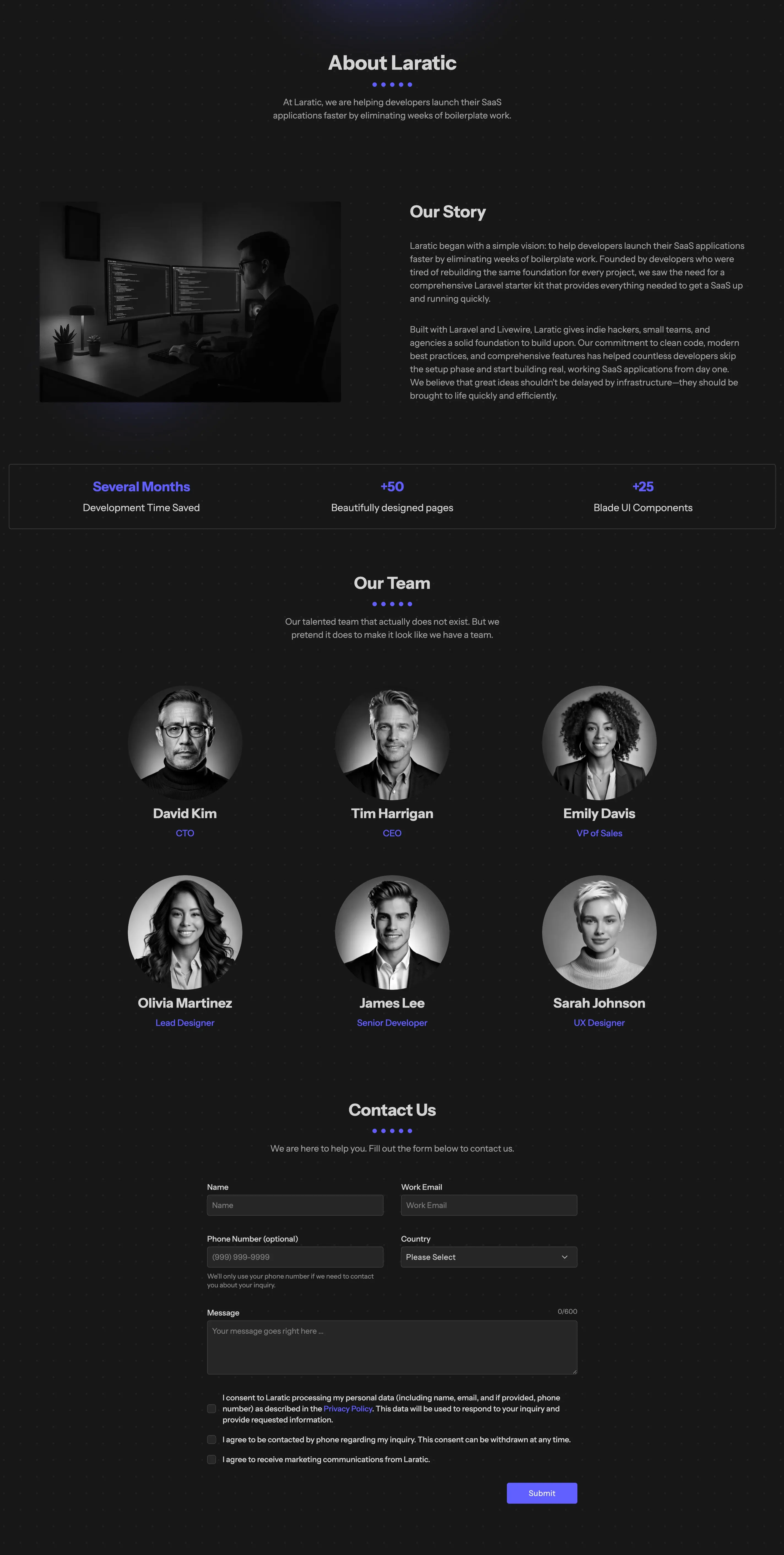 About Us Page