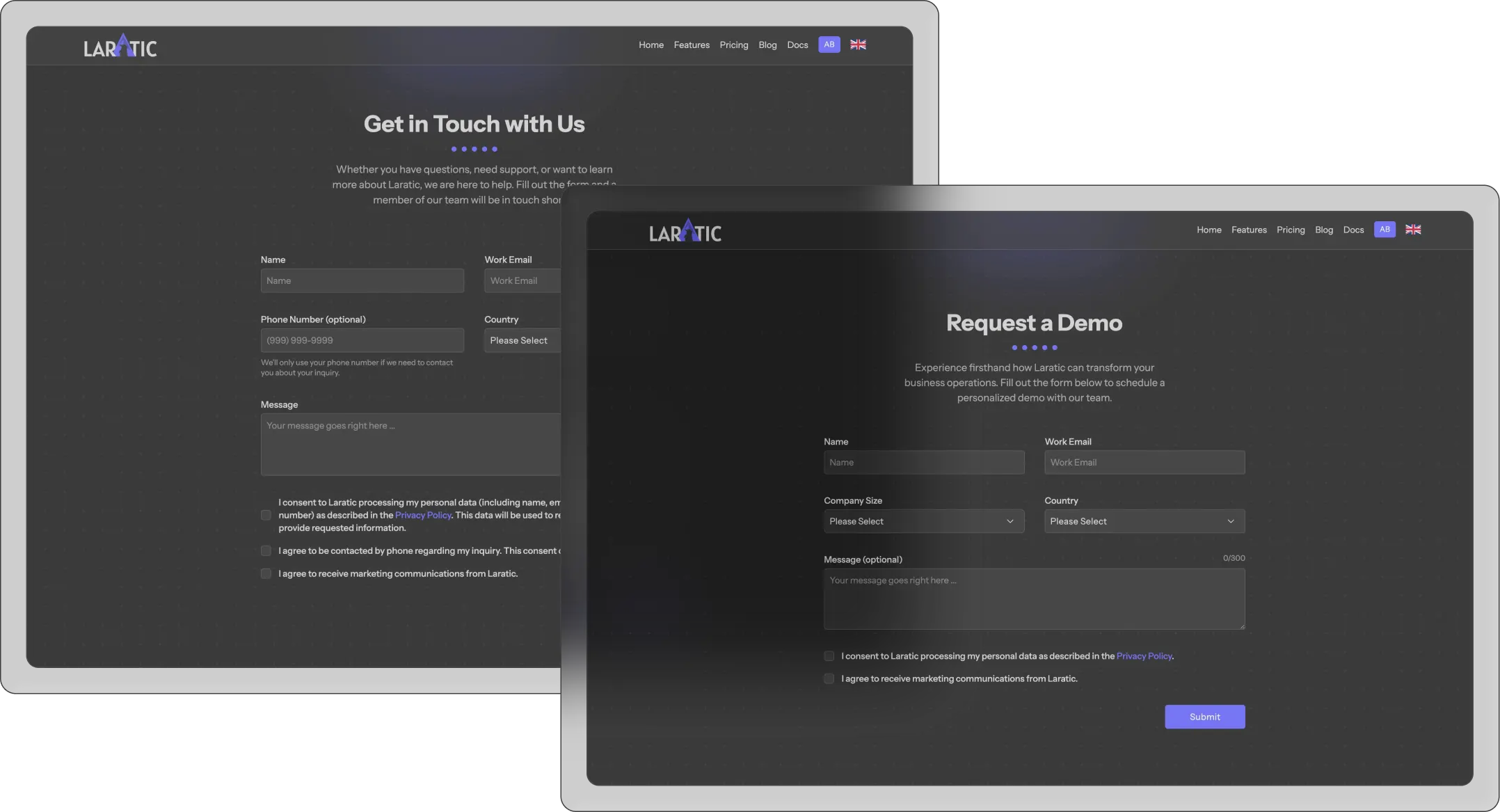 Contact Forms Page