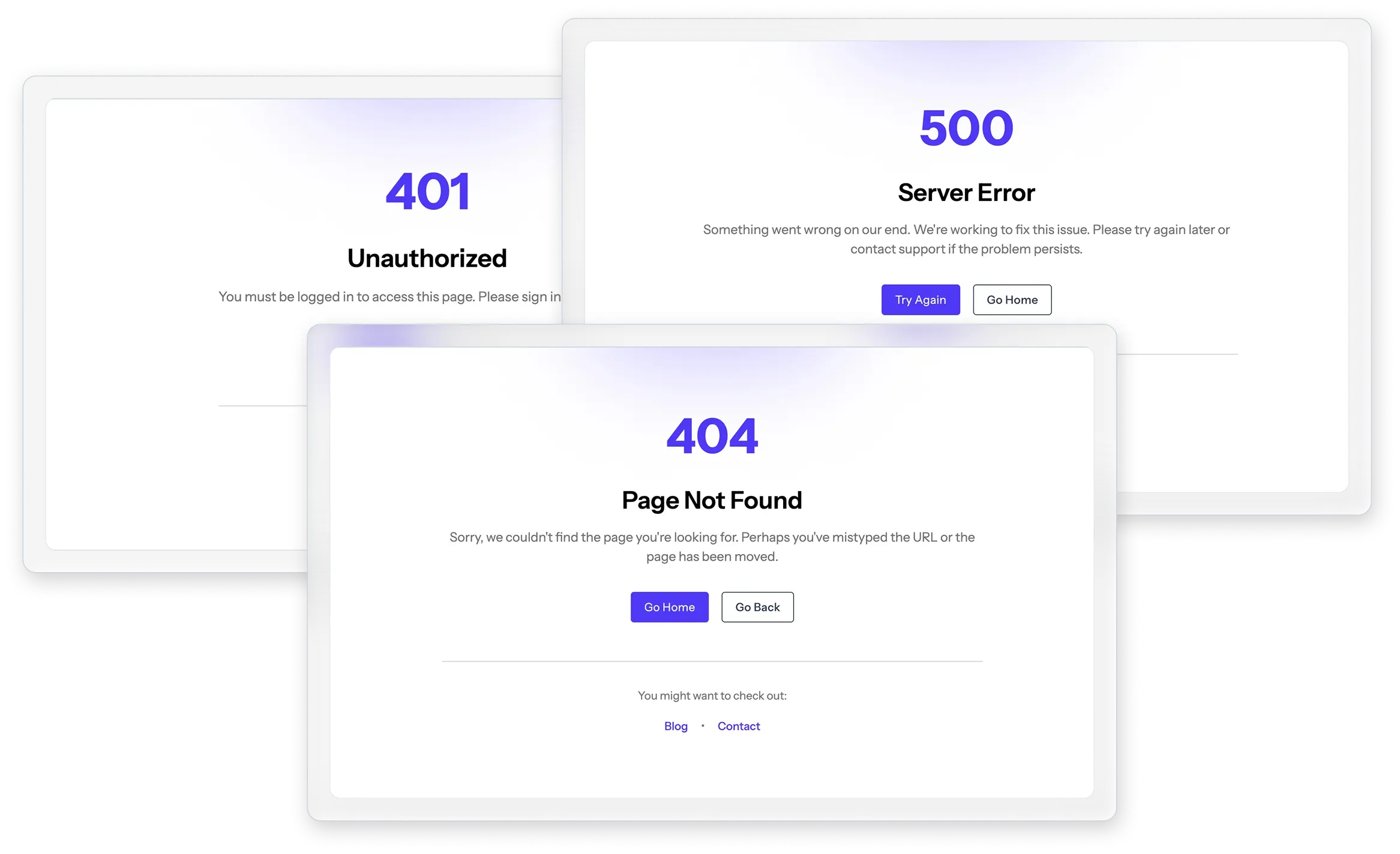 Custom Error Pages