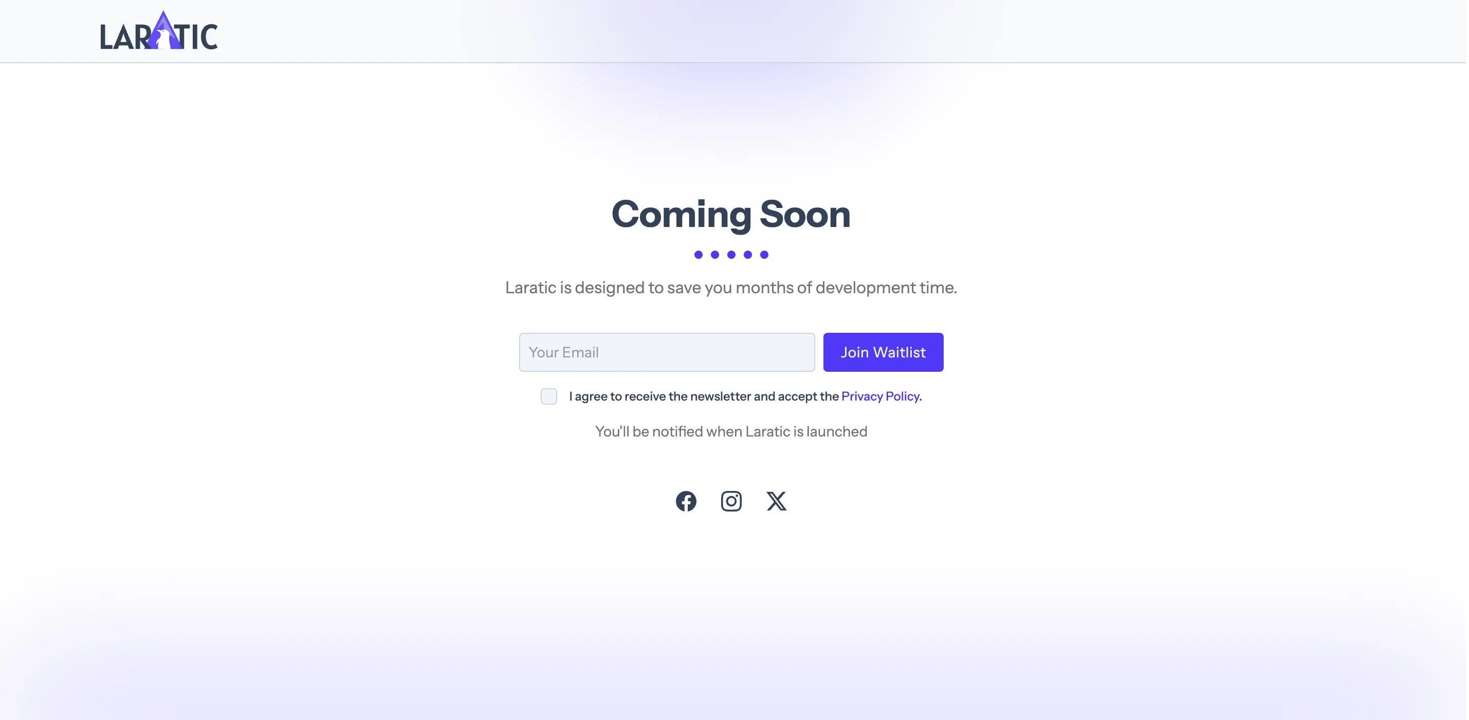 Pre-launch Waitlist Page