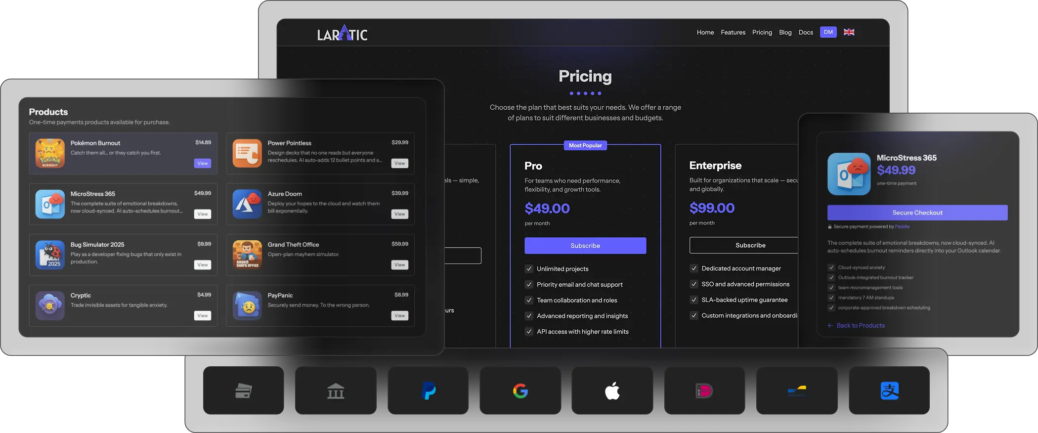 A clean, modern application dashboard