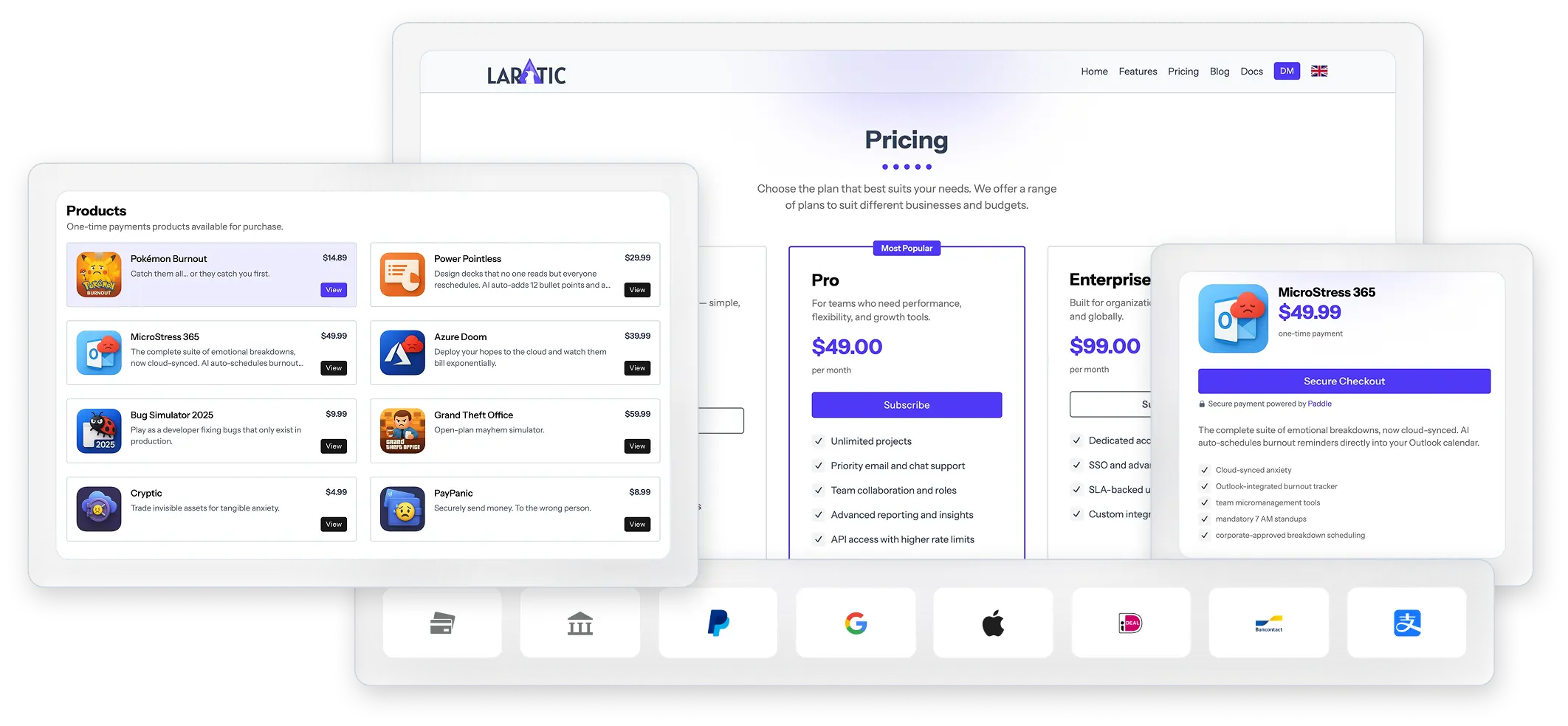 A clean, modern application dashboard
